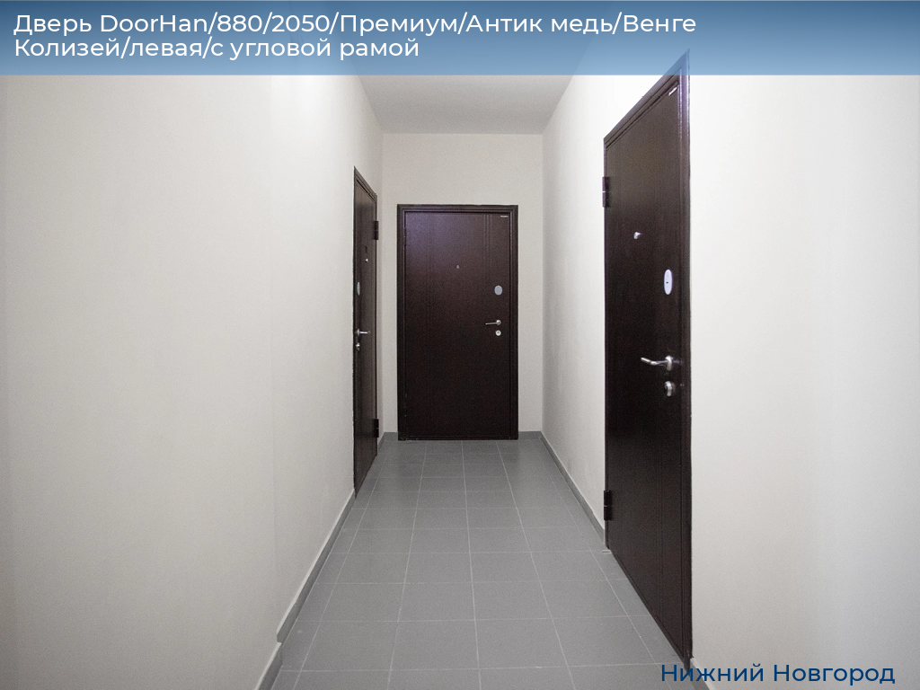 Дверь DoorHan/880/2050/Премиум/Антик медь/Венге Колизей/левая/с угловой рамой, nizhniy-novgorod.doorhan.ru